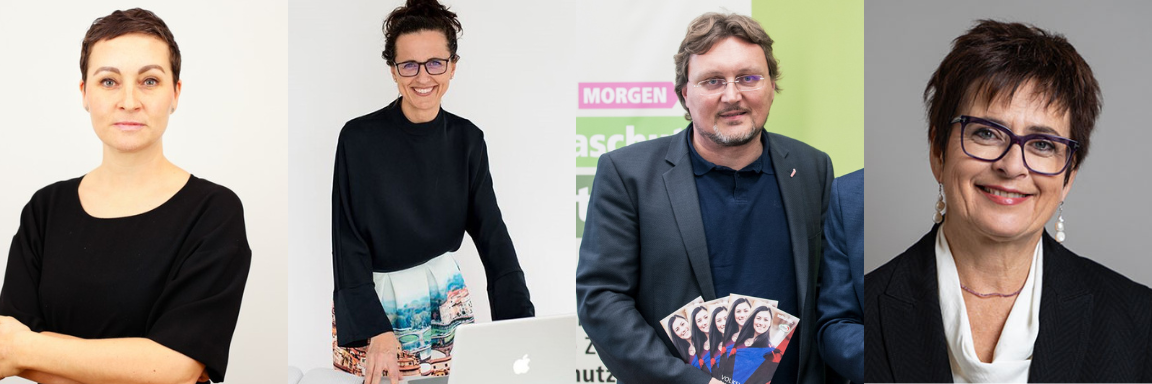 auf dem Bild sieht man Magdalena Danner, Susanne Steckerl, Martin Zwicker und Trude Hausegger