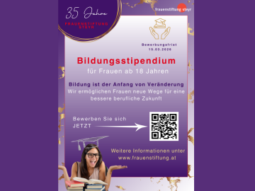 Plakat zum Bildungsstipendium